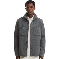 Barbour Mens Marltown Tailored Wool-Blend Overshirt - Dark Grey Marl - M