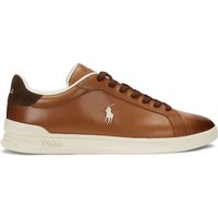 Polo Ralph Lauren Mens Heritage Court II Leather Trainers - Tan/Ecru - 12