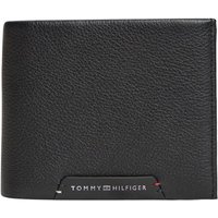 Tommy Hilfiger Mens Corporate Leather Bifold Card And Coin Wallet - Black - One