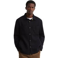 Barbour Mens Marltown Tailored Wool-Blend Overshirt - Navy Marl - S
