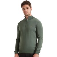 Farah Mens Redchurch Merino Wool Quarter Zip Sweater - Rosemary - S
