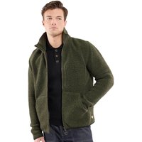 Armor Lux Mens Zip-Up Sherpa Jacket - Olive - S