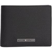 Tommy Hilfiger Mens TH Business Leather Bifold Credit Card Wallet - Black - One