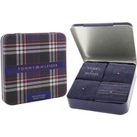 Tommy Hilfiger Mens 4-Pack Monogram Sock Tin Giftbox - Jeans - 6-8