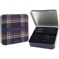 Tommy Hilfiger Mens 4-Pack Monogram Sock Tin Giftbox - Black - 6-8
