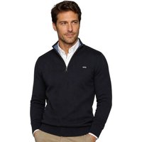 McGregor Mens Cotton-Cashmere Zip Mock Sweater - Navy - S