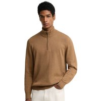 Barbour Mens Cotton Quarter-Zip Jumper - Sandstone - S