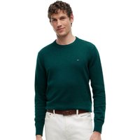Tommy Hilfiger Mens Crew Neck Cashmere Jumper - Ornamental Green Heather - 2XL