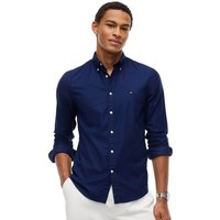 Tommy Hilfiger Mens TH Flex Slim Fit Dobby Shirt - Carbon Navy - S