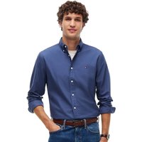 Tommy Hilfiger Mens Regular Fit Flag Embroidery Oxford Shirt - Aegean Sea - S