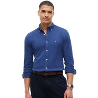 Tommy Hilfiger Mens Slim Fit Knitted Shirt - Dark Blue Heather - XS