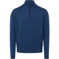 Bugatti Mens Knit Quarter-Zip Sweater - Navy Blue - 3XL