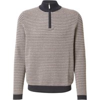 Bugatti Mens Textured Knit Quarter-Zip Sweater - Navy Blue - L