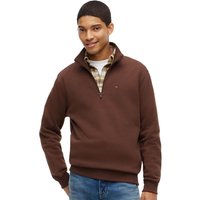 Tommy Jeans Mens Tommy Flag Quarter-Zip Sweatshirt - Hemlock Brown - L