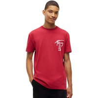 Tommy Jeans Mens Signature Back Logo Jersey T-Shirt - Noble Cherry - XS