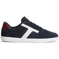 Tommy Hilfiger Mens TH Tribeca Suede Contrast Heel Trainers - Navy - 11