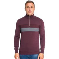 Tommy Bowe XV Kings Clothing Mens Anthem 1/4 Zip Sweatshirt - Plummed - 2XL
