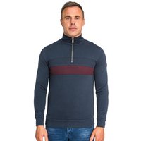 Tommy Bowe XV Kings Clothing Mens Anthem 1/4 Zip Sweatshirt - Deep Ocean - 2XL