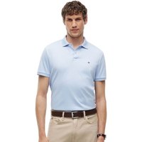 Tommy Hilfiger Mens Fluid Cotton Interlock Knit Polo Shirt - Sky Blue - XS