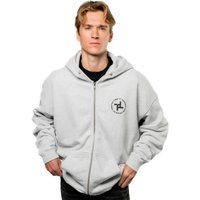 ThreefiveThree Mens Origin Heavyweight Zip Hoodie - Grey - L