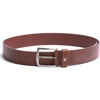 Tommy Hilfiger Mens Denton Flag Logo Leather Belt - Dark Tan - 95