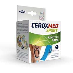 Ceroxmed Sport Kinetic Tape Blu Bendaggio Adesivo Elastico