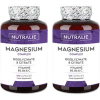 Nutralie Magnesio Complex Bisglicinato Y Citrato 120 Cápsulas + 120 Cápsulas Duplo
