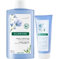 Klorane Rutina Volumen Champú Lino 400ml + Acondicionador Lino 200ml