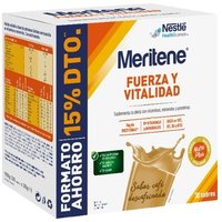 Meritene Fuerza y Vitalidad Café Descafeinado 30 Sobres Formato Ahorro