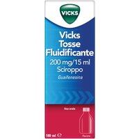 Vicks Tosse Fluidificante Sciroppo Tosse Grassa 200mg/15ml Guaifenesina 180 ml