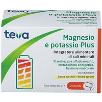 Magnesio e Potassio Plus Teva Integratore di Sali Minerali 24 Bustine