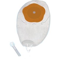 Sacca urostomia mono pezzo con protettore cutaneo e adesivo microporoso con rubineto e valvola antireflusso silk misura 12/55mm 30 pezzi flexima uro