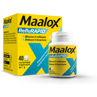 Maalox Reflurapid Bruciore di stomaco, reflusso gastroesofageo, 40 Compresse