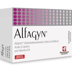 Alfagyn® Integratore Alimentare Ad Azione Antiossidante - A Base Di PEA650, Palmitoiletanolamide (Pea), Beta-Cariofillene (Da Estratto Di Pepe Nero), Acido Alpha-Lipoico E Vitamina D3-20 Compresse Alfagyn® Integratore Alimentare Ad Azione Antiossidante - A Base Di PEA650, Palmitoiletanolamide (Pea), Beta-Cariofillene (Da Estratto Di Pepe Nero), Acido Alpha-Lipoico E Vitamina D3-20 Compresse