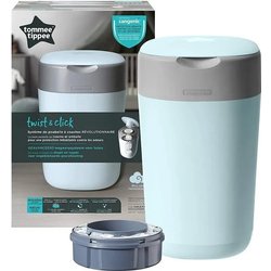 Tommee Tippee Twist & Click Sangenic Sistema Avanzato Di Smaltimento Pannolini, Mangiapannolini, Blu (Azzurro)