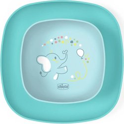 Chicco Set Di Piatti 12M+ Colore Azzurro, 2 Piatti