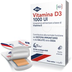 Vitamina D3 1000Ui 30 Film Orodispersibili - Integratore Di Vitamina D3