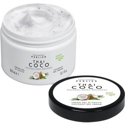 Perlier Thai Coco - Gel Crema Di Cocco Con Microsfere Di Vitamina E Idratante Pelle Secca E Doposole, 300Ml