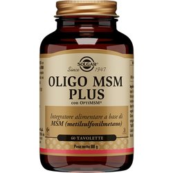 Solgar Oligo Msm Plus Integratore Alimentare 60 Tavolette Solgar Oligo Msm Plus Integratore Alimentare 60 Tavolette