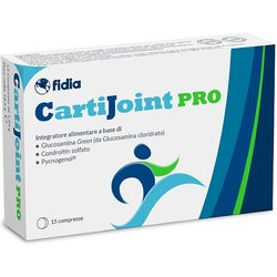 Fidia Farmaceutici CartiJoint PRO - 15 Compresse, Integratore a Base di Glucosamina Cloridrato Green, Condroitin Solfato e Pycnogenol®, Senza Glutine e Lattosio, Adatto per Allergici ai Crostacei Fidia Farmaceutici CartiJoint PRO - 15 Compresse, Integratore a Base di Glucosamina Cloridrato Green, Condroitin Solfato e Pycnogenol®, Senza Glutine e Lattosio, Adatto per Allergici ai Crostacei