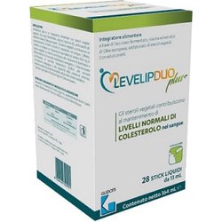 LevelipDUO Plus, integratore alimentare con steroli vegetali aggiunti, riso rosso fermentato, Olea europea e Vitamina B3. Per livelli di colesterolo normali nel sangue. 28 bustine Senza Glutine LevelipDUO Plus, integratore alimentare con steroli vegetali aggiunti, riso rosso fermentato, Olea europea e Vitamina B3. Per livelli di colesterolo normali nel sangue. 28 bustine Senza Glutine