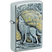 Zippo Howling Wolf Chrome Lighter - A26117