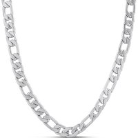 Joseph & George Stainless Steel Figaro Chain - 24in - A3421