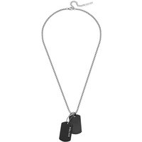 Police PEAGN0042001 URBAN Stainless Steel Black Double Tag Necklace - A98350