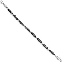 Police PEAGB0037301 URBAN Stainless Steel And Black Bead Bracelet - A98353