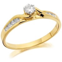 9ct Gold Diamond Twist Ring - 30pts - EXCLUSIVE - D5208-M