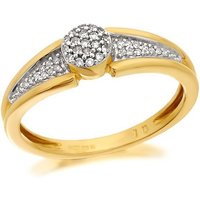 9ct Gold Diamond Cluster Ring - 10pts - EXCLUSIVE - D6079