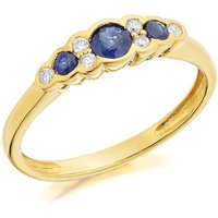 9ct Gold Sapphire And Diamond Ring - 9pts - EXCLUSIVE - D6404-M