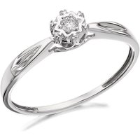 9ct White Gold Diamond Solitaire Ring - 5pts - D6875-P