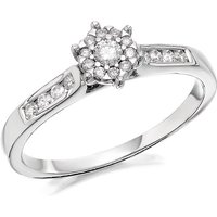 9ct White Gold Diamond Ring - 1/4ct - EXCLUSIVE - D7768-O